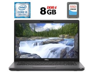БУ Ультрабук Б-класс Dell Latitude 5400 / 14&quot; (1920x1080) IPS / Intel Core i5-8265U (4 (8) ядра по 1.6 - 3.9 GHz) / 8 GB DDR4 / 256 GB SSD / Intel UHD Graphics 620 / WebCam / USB 3.1 / HDMI / Windows 10 лицензия из Европы в Харкові