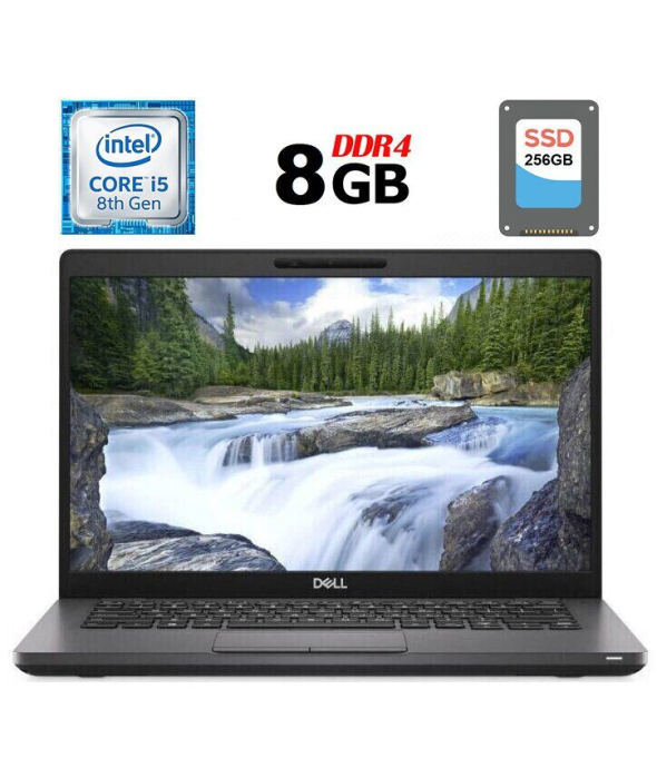 Ультрабук Б-класс Dell Latitude 5400 / 14&quot; (1920x1080) IPS / Intel Core i5-8265U (4 (8) ядра по 1.6 - 3.9 GHz) / 8 GB DDR4 / 256 GB SSD / Intel UHD Graphics 620 / WebCam / USB 3.1 / HDMI / Windows 10 лицензия - 1