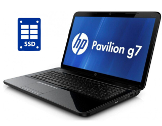 БУ Ноутбук HP Pavilion G7 / 17.3&quot; (1600x900) TN / Intel Core i3-2330M (2 (4) ядра по 2.2 GHz) / 8 GB DDR3 / 240 GB SSD / Intel HD Graphics 3000 / WebCam / Win 10 Pro из Европы в Харкові