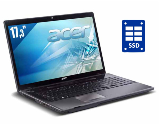 БУ Ноутбук Acer Aspire 7750 / 17.3&quot; (1600x900) TN / Intel Core i3-2330M (2 (4) ядра по 2.2 GHz) / 8 GB DDR3 / 240 GB SSD / Intel HD Graphics 3000 / WebCam / DVD-RW / Win 10 Pro из Европы в Харкові