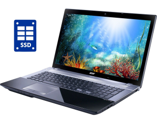 БУ Ноутбук Acer Aspire V3-771 / 17.3&quot; (1600x900) TN / Intel Core i3-2328M (2 (4) ядра по 2.2 GHz) / 8 GB DDR3 / 240 GB SSD / Intel HD Graphics 3000 / WebCam / DVD-RW / Win 10 Pro из Европы в Харькове