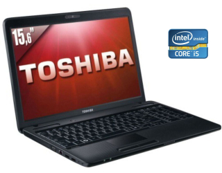 БУ Ноутбук Toshiba Satellite C660 / 15.6&quot; (1366x768) TN / Intel Core i5-2450M (2 (4) ядра по 2.5 - 3.1 GHz) / 8 GB DDR3 / 240 GB SSD / Intel HD Graphics 3000 / WebCam / DVD-RW / Win 10 Pro  из Европы в Харькове