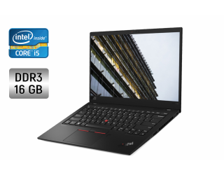 БУ Ноутбук Б-класс Lenovo ThinkPad X1 Carbon / 14&quot; (1920x1080) IPS / Intel Core i5-8350U (4 (8) ядра по 1.7 - 3.6 GHz) / 16 GB DDR3 / 512 GB SSD / Intel UHD Graphics 620 / WebCam / Fingerprint / Windows 10 из Европы в Харькове