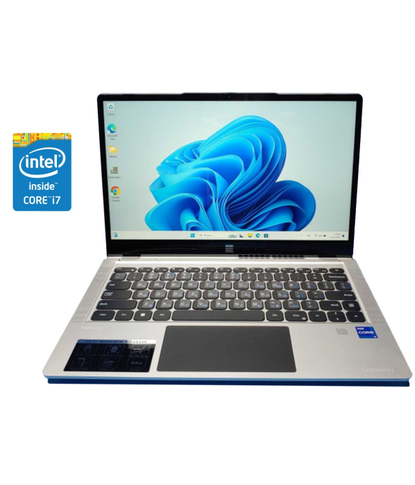 Ультрабук Gateway 14.1 Ultra Slim GWTC71427-SL / 14.1&quot; (1920x1080) IPS Touch / Intel Core i7-1255U (10 (12) ядер по 3.5 - 4.7 GHz) / 8 GB DDR4 / 512 GB SSD / Intel Iris Xe Graphics / WebCam / Win 11 Home - 1