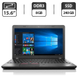 Ноутбук Lenovo ThinkPad E550 / 15.6" (1366x768) TN / Intel Core i3-5005U (2 (4) ядра по 2.0 GHz) / 8 GB DDR3 / 240 GB SSD NEW / Intel HD Graphics 4400 / WebCam / HDMI / Windows 10 Pro - 1