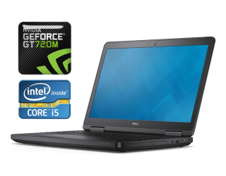 БУ Ноутбук Б-класс Dell Latitude E5540 / 15.6&quot; (1366x768) TN / Intel Core i5-4300U (2 (4) ядра по 1.9 - 2.9 GHz) / 8 GB DDR3 / 240 GB SSD / nVidia GeForce GT 720M, 2 GB DDR3, 64-bit / WebCam / Windows 10 из Европы