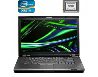 БУ Ноутбук Б-класс Lenovo ThinkPad T520 / 15.6&quot; (1366x768) TN / Intel Core i5-2410M (2 (4) ядра по 2.3 - 2.9 GHz) / 8 GB DDR3 / 120 GB SSD / Intel HD Graphics 3000 / WebCam / DisplayPort из Европы в Харькове
