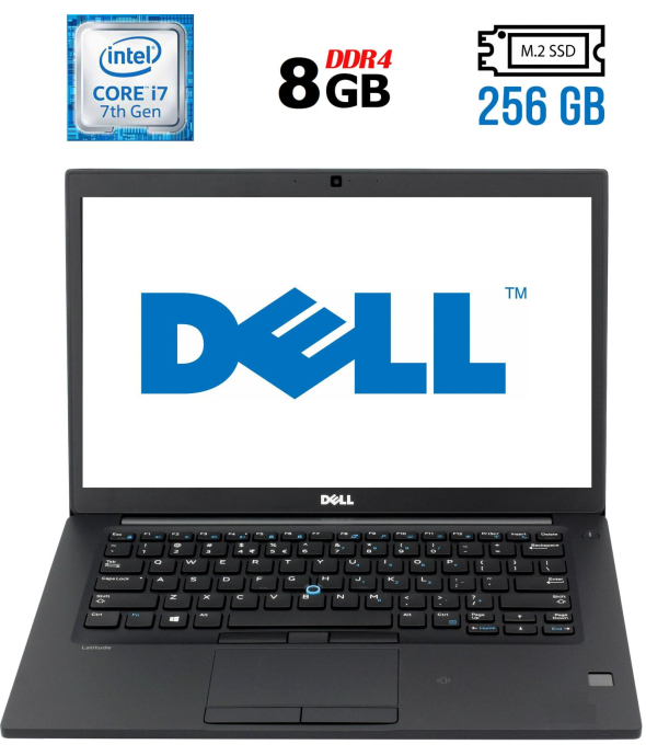 Ноутбук Dell Latitude 7480 / 14&quot; (1920x1080) IPS / Intel Core i7-7600U (2 (4) ядра по 2.8 - 3.9 GHz) / 8 GB DDR4 / 256 GB SSD M.2 / Intel HD Graphics 620 / WebCam / Fingerprint / HDMI - 1