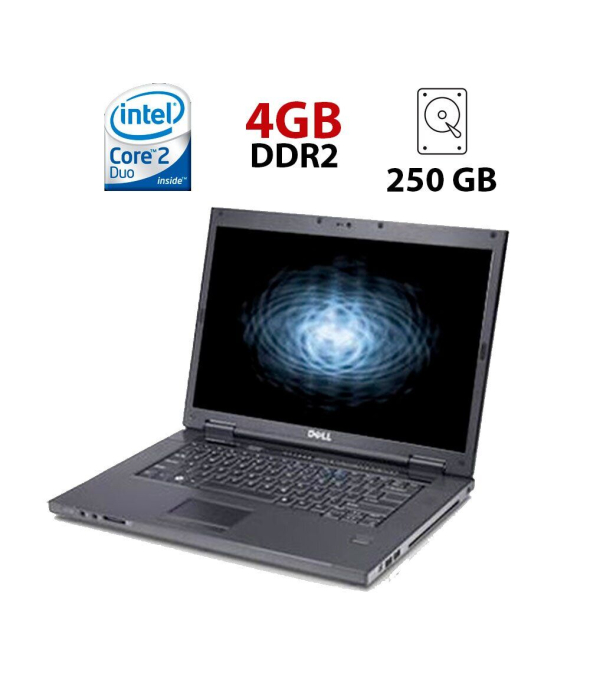 Ноутбук Dell Vostro 1510 / 15.6&quot; (1920x1080) TN / Intel Core 2 Duo T5870 (2 (2) ядра по 2.0) / 4 GB DDR2 / 250 GB HDD / nVidia GeForce 8400 GS, 256 MB GDDR2, 64-bit / WebCam - 1