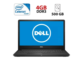 БУ Ноутбук Dell Inspiron 15-3652 / 15.6&quot; (1366x768) TN / Intel Celeron N3060 (2 ядра по 1.6 - 2.48 GHz) / 4 GB DDR3 / 500 GB HDD / Intel HD Graphics / WebCam / Батарея не держит из Европы в Харькове