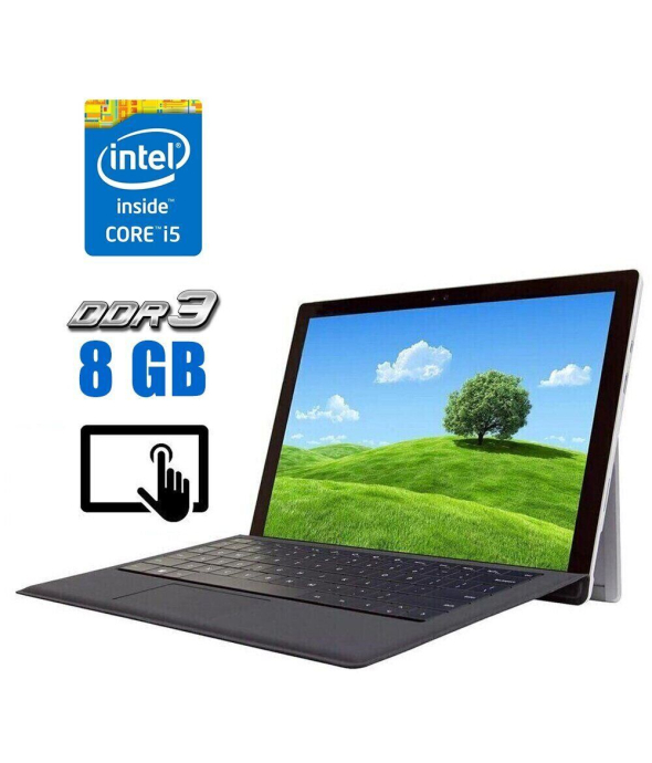 Ноутбук-трансформер Б-класс Microsoft Surface Pro 4 / 12.3&quot; (2736x1824) IPS Touch / Intel Core i5-6300U (2 (4) ядра по 2.4 - 3.0 GHz) / 8 GB DDR3 / 256 GB SSD / Intel HD Graphics 520 / WebCam - 1