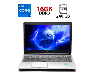 БУ Ноутбук HP ProBook 650 G1 / 15.6&quot; (1920x1080) TN / Intel Core i7-4800MQ (4 (8) ядра по 2.7 - 3.7 GHz) / 16 GB DDR3 / 240 GB SSD / Intel HD Graphics 4600 / WebCam / HDMI из Европы в Харькове