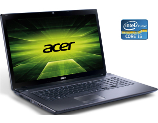 БУ Ноутбук Acer Aspire 7750G / 17.3&quot; (1600x900) TN / Intel Core i5-2450M (2 (4) ядра по 2.5 - 3.1 GHz) / 8 GB DDR3 / 240 GB SSD / Intel HD Graphics 3000 / WebCam / Win 10 Pro из Европы в Харькове
