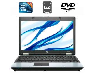 БУ Ноутбук HP ProBook 6450b / 14&quot; (1366x768) TN / Intel Core i5-520M (2 (4) ядра по 2.4 - 2.93 GHz) / 4 GB DDR3 / 120 GB SSD / Intel HD Graphics / DVD-RW / DisplayPort / АКБ не работает из Европы в Харькове