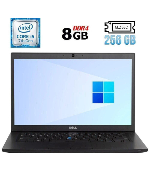 Ноутбук Б-класс Dell Latitude 7480 / 14&quot; (1920x1080) IPS / Intel Core i5-7300U (2 (4) ядра по 2.6 - 3.5 GHz) / 8 GB DDR4 / 256 GB SSD M.2 / Intel HD Graphics 620 / WebCam / HDMI - 1