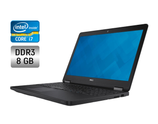 БУ Ноутбук Dell Latitude E5550 / 15.6&quot; (1366x768) TN / Intel Core i7-5600U (2 (4) ядра по 2.6 - 3.2 GHz) / 8 GB DDR3 / 240 GB SSD / Intel HD Graphics 5500 / WebCam / Windows 10 из Европы в Харкові