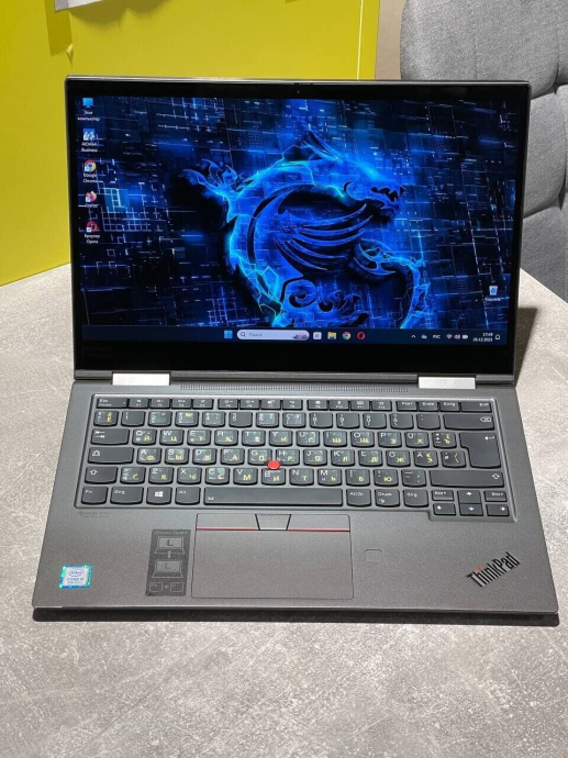 Ноутбук-трансформер Lenovo ThinkPad X13 Yoga G1 / 13.3&quot; (1920x1080) IPS Touch / Intel Core i7-10510U (4 (8) ядра по 1.8 - 4.9 GHz) / 16 GB DDR4 / 480 GB SSD / Intel UHD Graphics / WebCam - 2