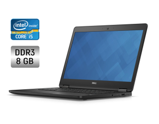 БУ Ноутбук Б-класс Dell Latitude E5470 / 14&quot; (1366x768) TN / Intel Core i5-6200U (2 (4) ядра по 2.3 - 2.8 GHz) / 8 GB DDR3 / 256 GB SSD / Intel HD Graphics 520 / WebCam / Windows 10 из Европы в Харкові