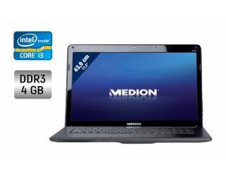 БУ Ноутбук Medion Akoya E7216 / 17.3&quot; (1600x900) TN / Intel Core i3-380M (2 (4) ядра по 2.53 GHz) / 4 GB DDR3 / 128 GB SSD / Intel HD Graphics / WebCam из Европы в Харкові