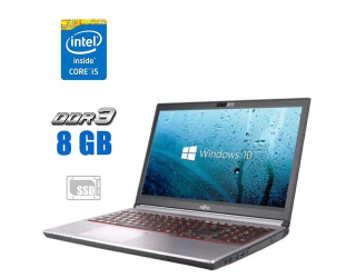 БУ Ноутбук Б-класс Fujitsu LifeBook E754 / 15.6&quot; (1366x768) TN / Intel Core i5-4300M (2 (4) ядра по 2.6 - 3.3 GHz) / 8 GB DDR3 / 256 GB SSD / Intel HD Graphics 4600 / HDMI / WebCam / Win 10 Lic из Европы в Харькове