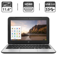 Нетбук Б-класс HP ChromeBook 11 G5 EE / 11.6" (1366x768) SVA / Intel Celeron N3060 (2 ядра по 1.6 - 2.48 GHz) / 4 GB DDR3 / 16 GB eMMC / Intel HD Graphics / WebCam / HDMI / Chrome OS - 1