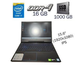 БУ Игровой ноутбук Dell G5 15 5590 / 15.6&quot; (1920x1080) IPS / Intel Core i7-9750H (6 (12) ядер по 2.6 - 4.5 GHz) / 16 GB DDR4 / 1000 GB SSD / nVidia GeForce GTX 1660 Ti, 6 GB GDDR6, 192-bit / WebCam из Европы
