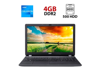 БУ Ноутбук Б-класс Acer Aspire ES1-512 / 15.6&quot; (1366x768) TN / Intel Celeron N2840 (2 ядра по 2.16 - 2.58 GHz) / 4 GB DDR2 / 500 GB HDD / Intel HD Graphics / WebCam из Европы в Харькове