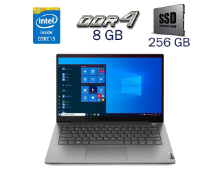 БУ Ультрабук Lenovo ThinkBook 14 G2 / 14&quot; (1920x1080) IPS / Intel Core i5-1135G7 (4 (8) ядра по 2.4 - 4.2 GHz) / 8 GB DDR4 / 256 GB SSD / Intel Iris Xe Graphics / WebCam / Windows 11 Pro из Европы в Харькове