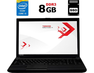 БУ Ноутбук Toshiba Tecra A50-A / 15.6&quot; (1366x768) TN / Intel Core i3-4000M (2 (4) ядра по 2.4 GHz) / 8 GB DDR3 / 120 GB SSD NEW / Intel HD Graphics 4600 / WebCam / HDMI из Европы в Харькове
