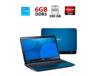 БУ Ноутбук Б-класс Dell Inspiron 5521 / 15.6&quot; (1366x768) TN / Intel Core i3-3217U (2 (4) ядра по 1.8 GHz) / 6 GB DDR3 / 500 GB HDD / AMD Radeon HD 7670M, 2 GB DDR3, 128-bit / WebCam / АКБ не держит из Европы в Харкові