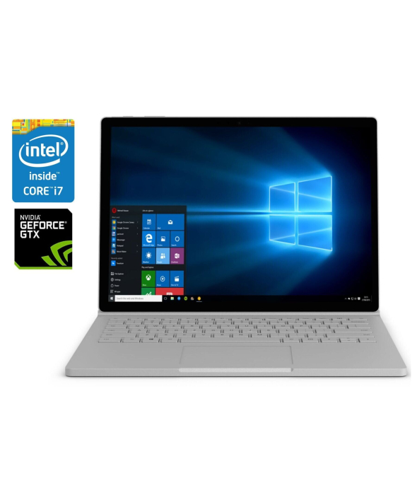 Игровой ультрабук-трансформер Б-класс Microsoft Surface Book 2 / 13.5&quot; (3000x2000) IPS Touch / Intel Core i7-8650U (4 (8) ядра по 1.9 - 4.2 GHz) / 8 GB DDR4 / 256 GB SSD / nVidia GeForce GTX 1050, 2 GB GDDR5, 128-bit / WebCam - 1