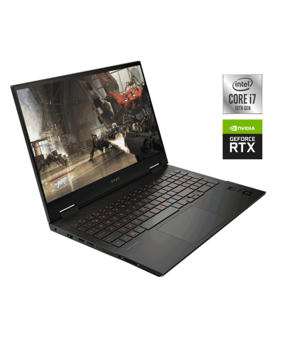 Игровой ноутбук HP Omen 15-ek0042tx / 15.6&quot; (1920x1080) IPS / Intel Core i7-10750H (6 (12) ядер по 2.6 - 5.0 GHz) / 16 GB DDR4 / 512 GB SSD / nVidia GeForce RTX 2060, 6 GB GDDR6, 192-bit / WebCam - 1