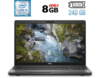 БУ Ноутбук Dell Precision 3540 / 15.6&quot; (1366x768) TN / Intel Core i5-8365U (4 (8) ядра по 1.6 - 4.1 GHz) / 8 GB DDR4 / 240 GB SSD M.2 / Intel UHD Graphics 620 / WebCam / Fingerprint / HDMI / Windows 10 лицензия из Европы