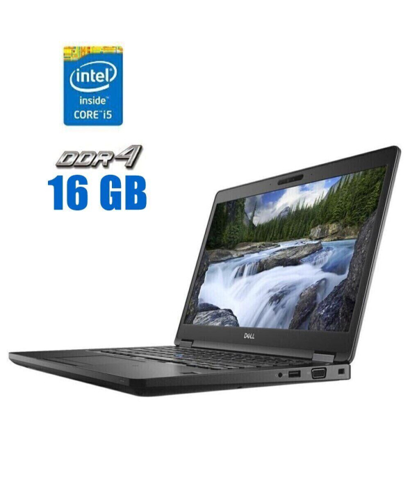 Ноутбук Dell Latitude E5490 / 14&quot; (1920x1080) IPS / Intel Core i5-8250U (4 (8) ядра по 1.6 - 3.4 GHz) / 16 GB DDR4 / 240 GB SSD / Intel UHD Graphics 620 / WebCam - 1