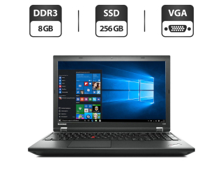 БУ Ноутбук Б-класс Lenovo ThinkPad L540 / 15.6&quot; (1366x768) TN / Intel Core i5-4300M (2 (4) ядра по 2.6 - 3.3 GHz) / 8 GB DDR3 / 256 GB SSD / Intel HD Graphics 4600 / WebCam / VGA / BIOS PASSWORD BOOT из Европы в Харкові