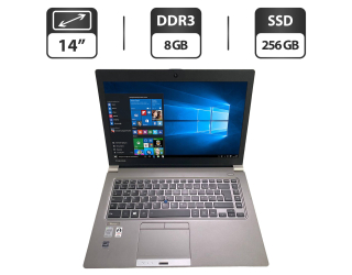 БУ Ноутбук Toshiba Tecra Z40-A-182 / 14&quot; (1600x900) TN / Intel Core i7-4600U (2 (4) ядра по 2.1 - 3.3 GHz) / 8 GB DDR3 / 256 GB SSD / Intel HD Graphics 4400 / WebCam / VGA из Европы