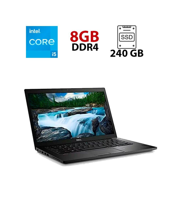 Ноутбук Dell Latitude 7480 / 14&quot; (1920x1080) IPS / Intel Core i5-6300U (2 (4) ядра по 2.4 - 3.0 GHz) / 8 GB DDR4 / 240 GB SSD / Intel HD Graphics 520 / WebCam - 1