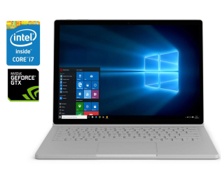 БУ Игровой ультрабук-трансформер Microsoft Surface Book 2 / 15.0&quot; (3240x2160) IPS Touch / Intel Core i7-8650U (4 (8) ядра по 1.9 - 4.2 GHz) / 16 GB DDR4 / 256 GB SSD / nVidia GeForce GTX 1060, 6 GB GDDR5, 192-bit / WebCam / Win 11 Pro из Европы в Харькове