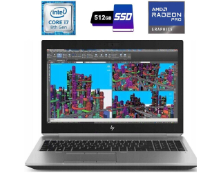 БУ Мобильная рабочая станция HP ZBook 15 G5 / 15.6'' (1920x1080) IPS Touch / Intel Core i7-8550U (4 (8) ядра по 1.8 - 4.0 GHz) / 32 GB DDR4 / 512 GB SSD M.2 / AMD Radeon Pro WX 3100, 4 GB GDDR5, 128-bit / WebCam  из Европы в Харкові