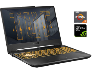 БУ Игровой ноутбук Asus TUF Gaming A15 FA506IH / 15.6&quot; (1920x1080) IPS / AMD Ryzen 5 4600H (6 (12) ядер по 3.0 - 4.0 GHz) / 8 GB DDR4 / 512 GB SSD / nVidia GeForce GTX 1650, 4 GB GDDR5, 128-bit / WebCam из Европы в Харькове