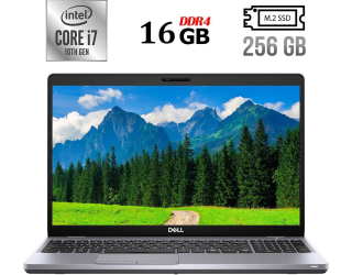 БУ Ноутбук Б-класс Dell Latitude 5510 / 15.6&quot; (1366x768) TN / Intel Core i7-10610U (4 (8) ядра по 1.8 - 4.9 GHz) / 16 GB DDR4 / 256 GB SSD M.2 / Intel UHD Graphics / USB 3.2 / HDMI / Windows 10 лицензия из Европы в Харкові