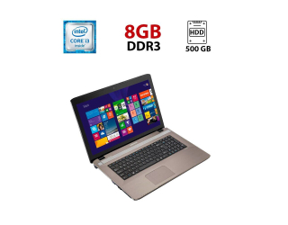 БУ Ноутбук Medion Akoya E7227 / 17.3&quot; (1600x900) TN / Intel Core i3-4100M (2 (4) ядра по 2.5 GHz) / 8 GB DDR3 / 500 GB HDD / Intel HD Graphics 4600 / WebCam / HDMI из Европы в Харкові