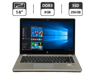БУ Ультрабук Б-класс HP EliteBook Folio 9470m / 14&quot; (1366x768) TN / Intel Core i5-3427U (2 (4) ядра по 1.8 - 2.8 GHz) / 8 GB DDR3 / 256 GB SSD / Intel HD Graphics 4000 / WebCam / VGA / Windows 10 Pro из Европы в Харкові