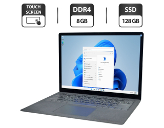 БУ Ультрабук Microsoft Surface Laptop 1769 / 13.5&quot; (2256x1504) IPS Touch / Intel Core i5-7300U (2 (4) ядра по 2.6 - 3.5 GHz) / 8 GB DDR3 / 128 GB SSD / Intel UHD Graphics 620 / WebCam / Windows 11 Pro из Европы в Харкові
