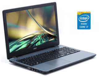 БУ Ноутбук Acer Aspire E5-571-7776 / 15.6&quot; (1366x768) TN / Intel Core i7-4510U (2 (4) ядра по 2.0 - 3.1 GHz) / 8 GB DDR3 / 240 GB SSD / Intel HD Graphics 4400 / WebCam / Win 10 Home из Европы