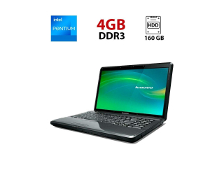 БУ Ноутбук Lenovo G550 / 15.6&quot; (1366x768) TN / Intel Pentium T4400 (2 ядра по 2.2 GHz) / 4 GB DDR3 / 160 GB HDD / Intel GMA 4500M Graphics / WebCam / АКБ не держит из Европы в Харкові