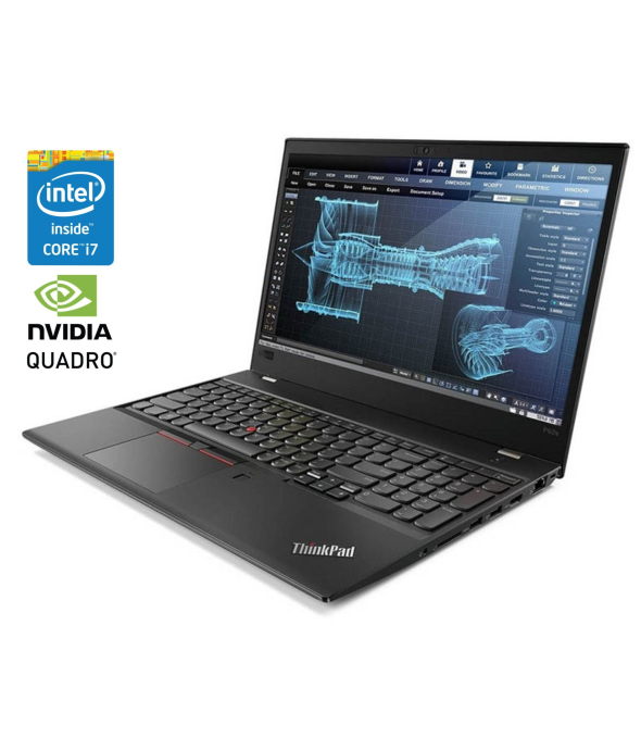Мобильная рабочая станция Lenovo ThinkPad P52s / 15.6&quot; (1920x1080) IPS Touch / Intel Core i7-8550U (4 (8) ядра по 1.8 - 4.0 GHz) / 8 GB DDR4 / 256 GB SSD / nVidia Quadro P500, 2 GB GDDR5, 64-bit / WebCam / Win 10 Pro - 1
