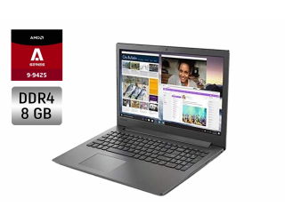 БУ Ноутбук Б-класс Lenovo IdeaPad 130-15AST / 15.6&quot; (1366x768) TN / AMD A9-9425 (2 ядра по 3.1 - 3.7 GHz) / 8 GB DDR4 / 240 GB SSD / AMD Radeon R5 Graphics / WebCam / Windows 10 из Европы в Харькове