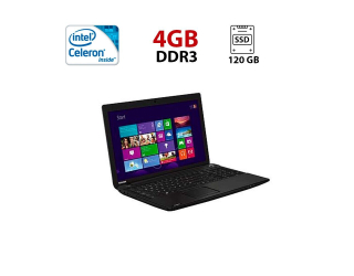 БУ Ноутбук Toshiba Satellite Pro C50-B / 15.6&quot; (1366x768) TN / Intel Celeron N2830 (2 ядра по 2.16 - 2.41 GHz) / 4 GB DDR3 / 120 GB SSD / Intel HD Graphics / WebCam из Европы в Харкові