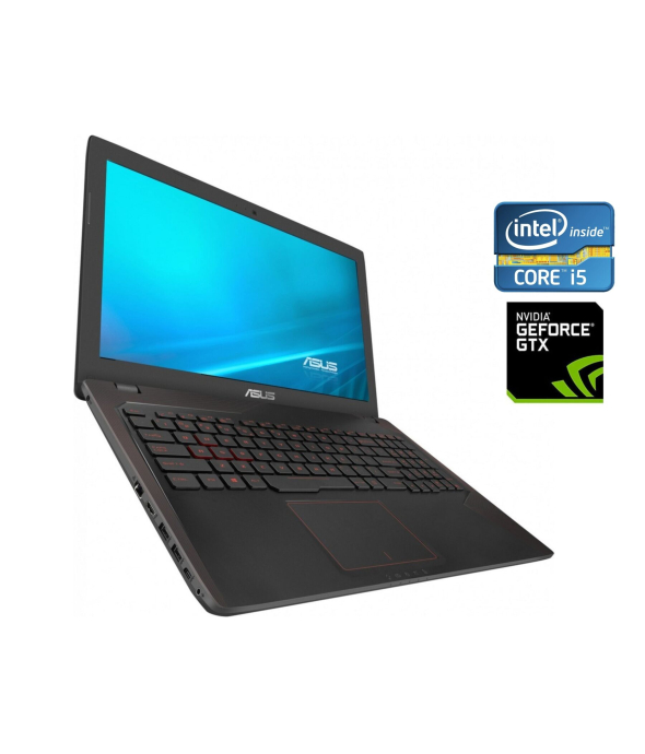 Игровой ноутбук Asus FX553Ve / 15.6&quot; (1920x1080) TN / Intel Core i5-7300HQ (4 ядра по 2.5 - 3.5 GHz) / 16 GB DDR4 / 128 GB SSD + 1000 GB HDD / nVidia GeForce GTX 1050, 2 GB GDDR5, 128-bit / WebCam - 1